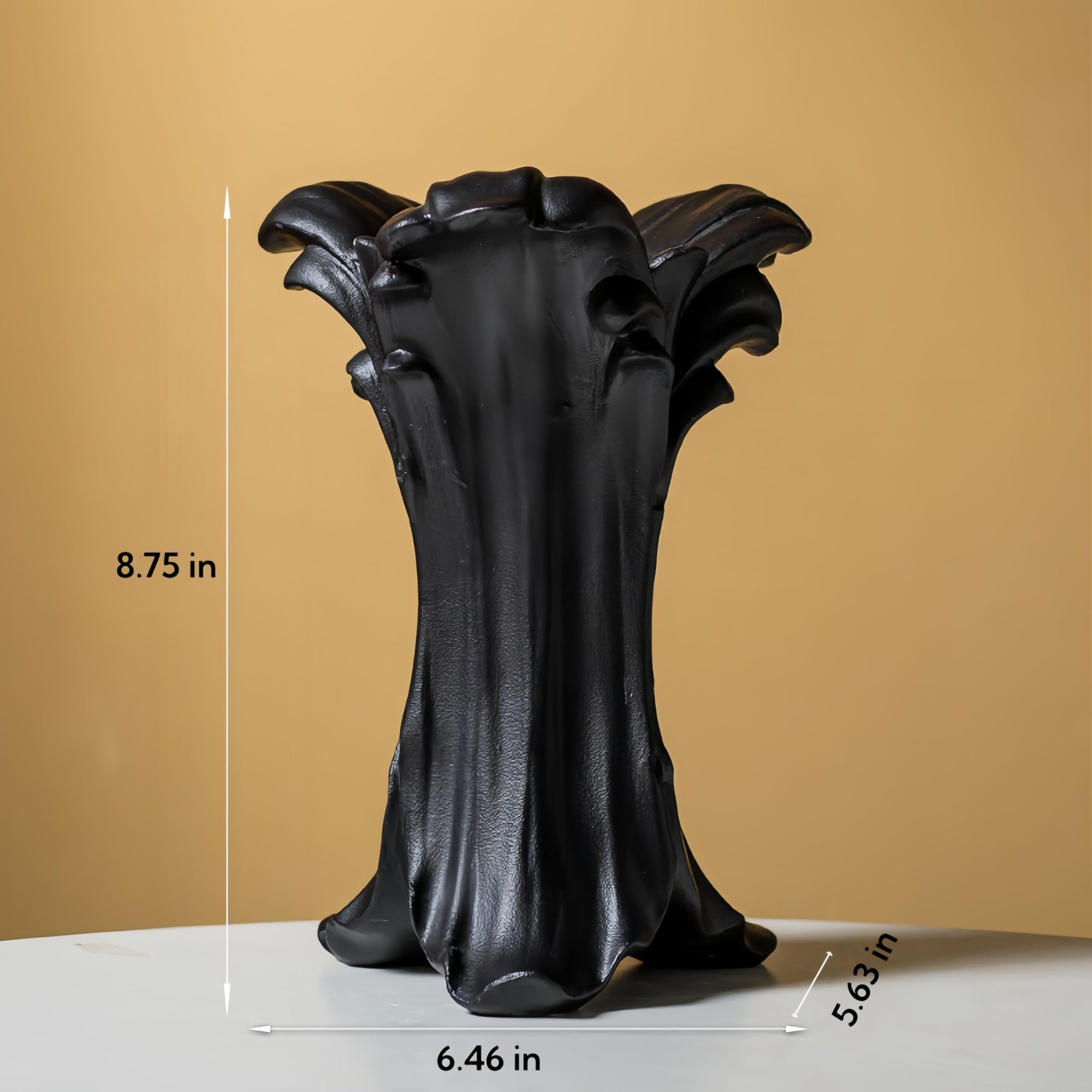 Modern Ceramic vases, Wave Shape Design, 8.74x6.46 x 5.63 inches,can Decorate The Living Room,Dining Table and Other Spaces, Suitable for Modern, Classic, Pastoral Style Interior Decoration