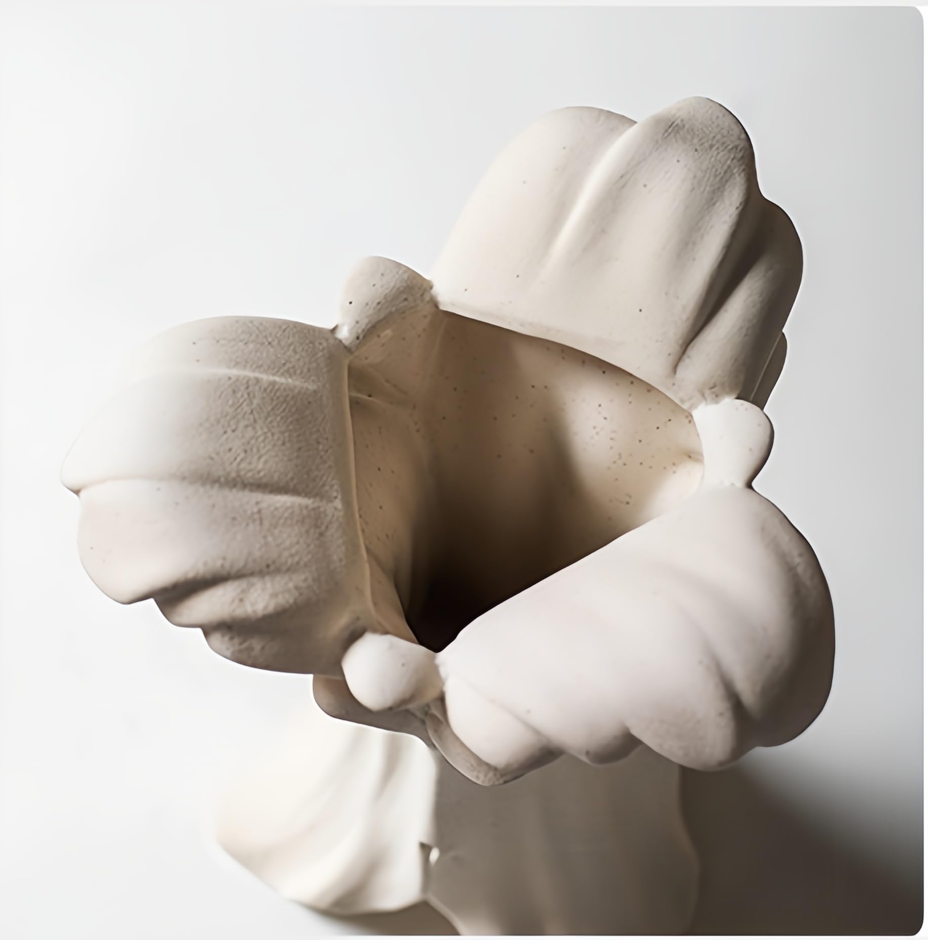 Modern Ceramic vases, Wave Shape Design, 8.74x6.46 x 5.63 inches,can Decorate The Living Room,Dining Table and Other Spaces, Suitable for Modern, Classic, Pastoral Style Interior Decoration