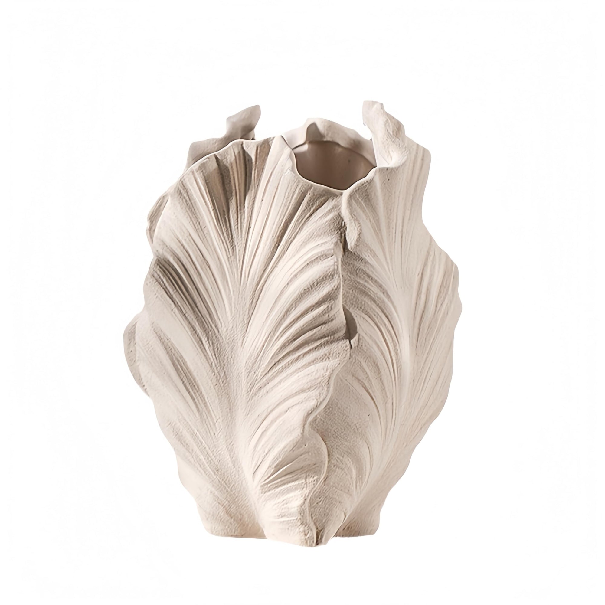 Ocean-Theme Ceramic vase, 8.6 ×5.7×5.3 inches,coasta Shell-Shaped vase,Centerpieces for Spaces Such as Tables, Shelves and fireplaces,Suitable for Various Decoration Styles