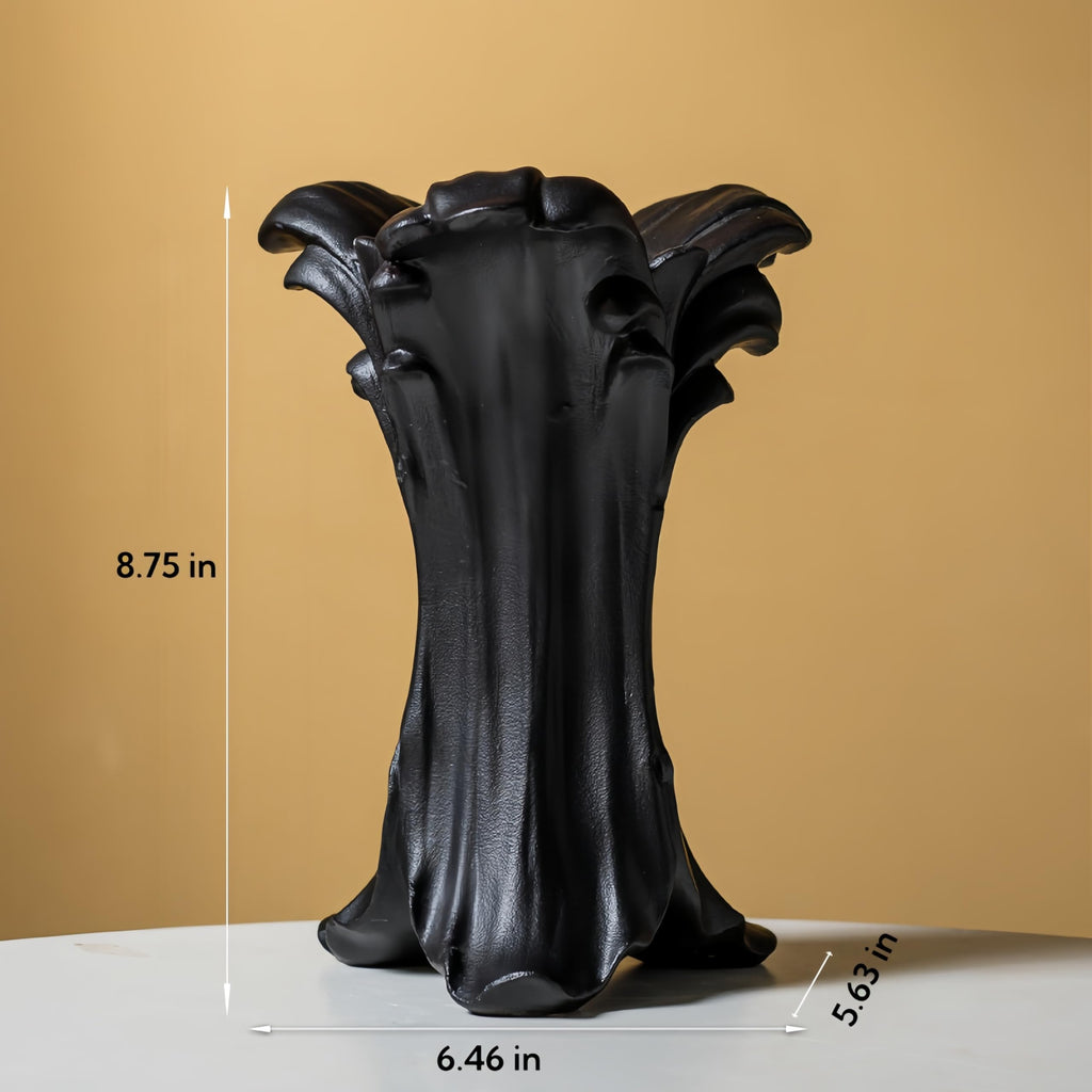 Modern Ceramic vases, Wave Shape Design, 8.74x6.46 x 5.63 inches，can Decorate The Living Room,Dining Table and Other Spaces, Suitable for Modern, Classic, Pastoral Style Interior Decoration