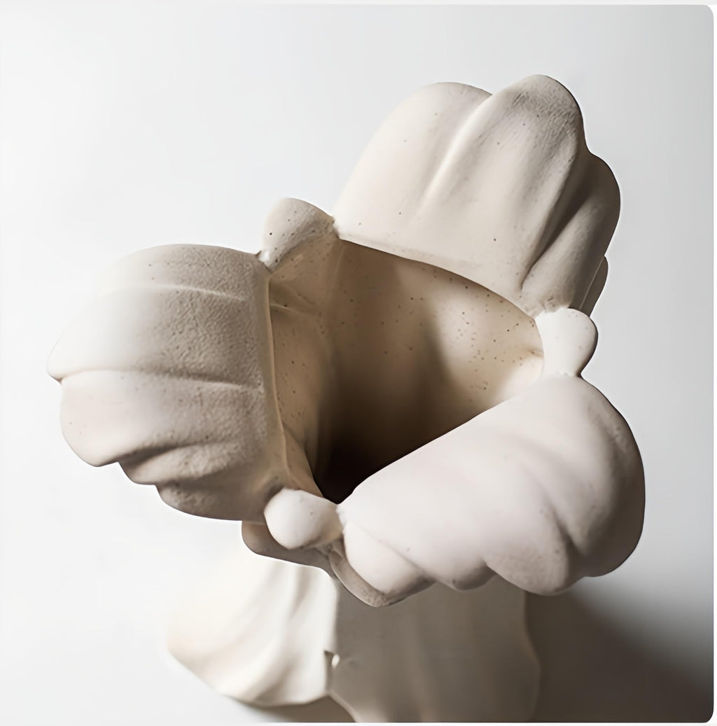 Modern Ceramic vases, Wave Shape Design, 8.74x6.46 x 5.63 inches，can Decorate The Living Room,Dining Table and Other Spaces, Suitable for Modern, Classic, Pastoral Style Interior Decoration